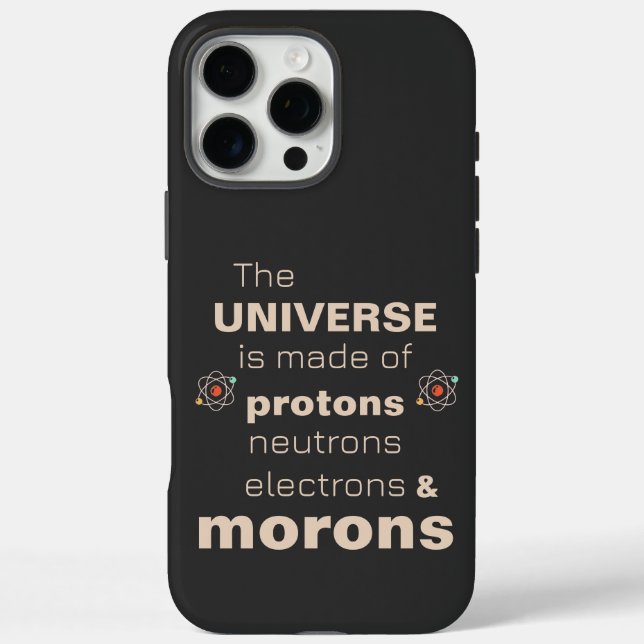 Coques Case-Mate iPhone Protons Neutrons Électrons & Idiots (Verso)