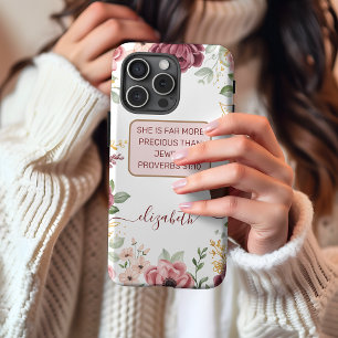 Case-Mate iPhone Case Proverbes 31 Élégante fleur rose pastel
