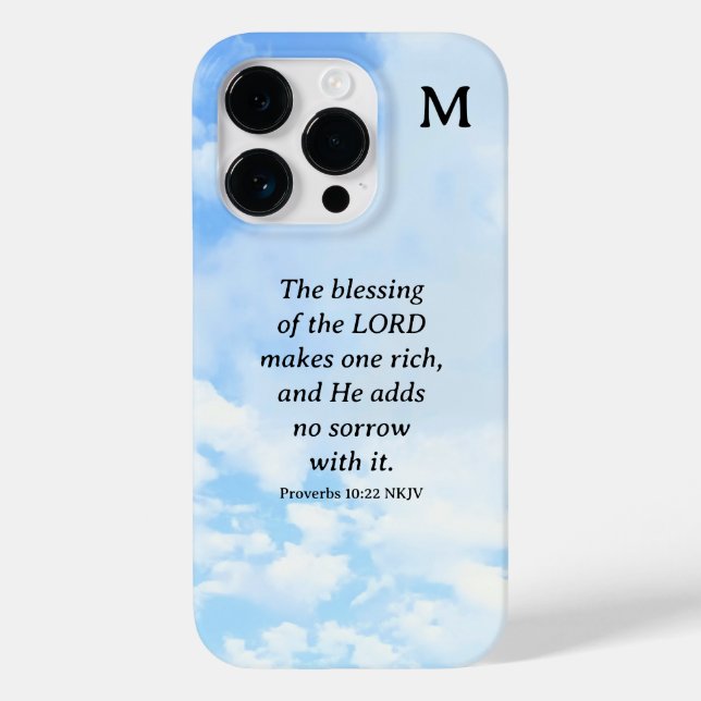 Coques Case-Mate iPhone Proverbes simples et beaux Bible Verse Ciel bleu (Verso)