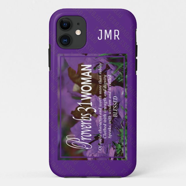 Coques Case-Mate iPhone PROVERBS 31 | Vaut plus que Rubies PURPLE Coque-M (Dos)
