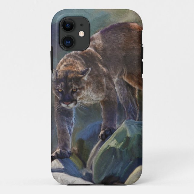 Coques Case-Mate iPhone Prowling Cougar Mountain Lion Art Design (Dos)