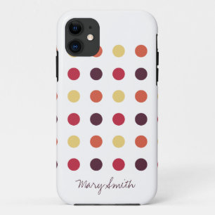Coque Case-Mate Pour iPhone Prune nommée faite sur commande de point de polka
