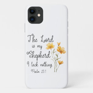 Case-Mate iPhone Case Psaume 23:1 Le Seigneur est mon Berger Fleur Jaune