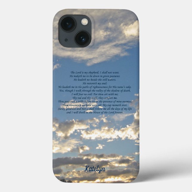Coques Case-Mate iPhone Psaume 23 Belle Bible Verse Custom Christian (Verso)