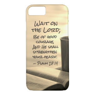 Case-Mate iPhone Case Psaume 27:14 Attendez sur le Seigneur, Bible Verse