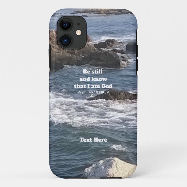Coques Case-Mate iPhone Psaume 46:10 Be Still Photo of Ocean Christian (Dos)