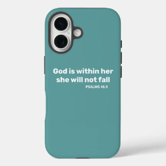 Coque Pour iPhone 16 Psaumes 46:5 Dieu est dans son verset biblique