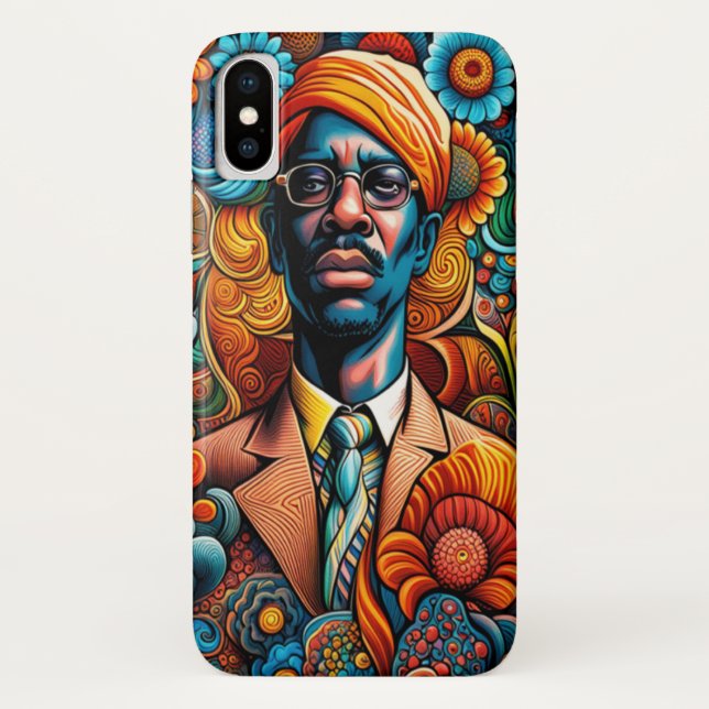 Coques Case-Mate iPhone Psychedelica Abstrait Africain Américain Homme (Dos)
