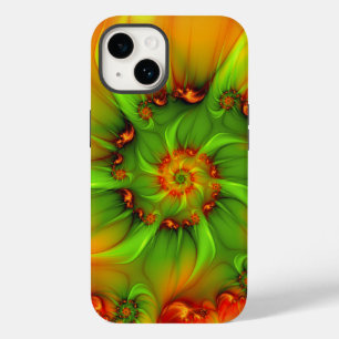 Coque Case-Mate iPhone Psychédélique colorée moderne art Abstrait fractal