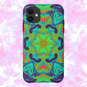 Case-Mate iPhone Case Psychédélique Mandala Fleur Vert Bleu et Rouge