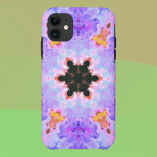 Case-Mate iPhone Case Psychédélique Mandala Flower bleu rose et jaune