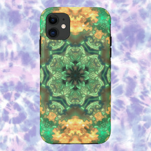 Case-Mate iPhone Case Psychédélique Mandala Flower vert et jaune