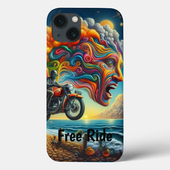 Coques Case-Mate iPhone Psychedélique Motorcycle Dreamscape (Verso)