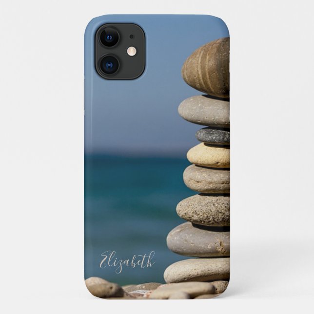 Coques Case-Mate iPhone Psychologue Thérapeutique Zen Stones, Yoga (Dos)