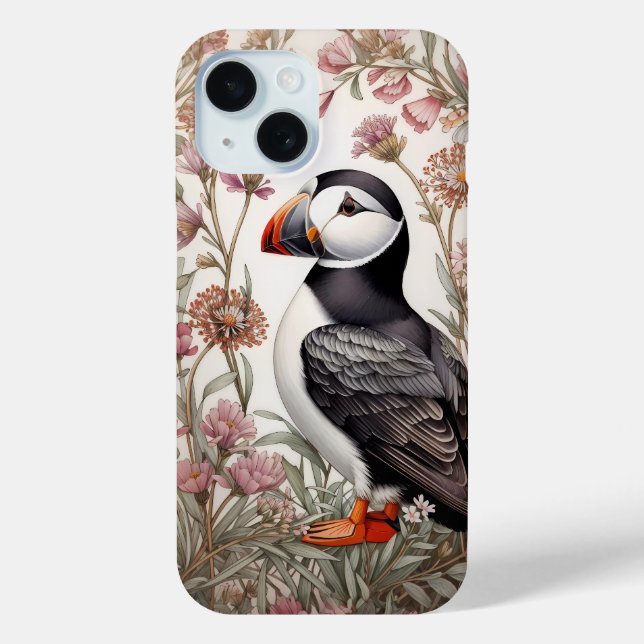 Coques Case-Mate iPhone Puffin élégant William Morris Inspiré Floral (Verso)