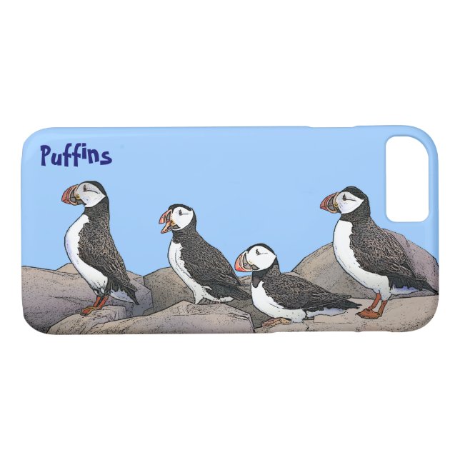 Coques Case-Mate iPhone Puffins de l'Atlantique (Dos (Horizontal))