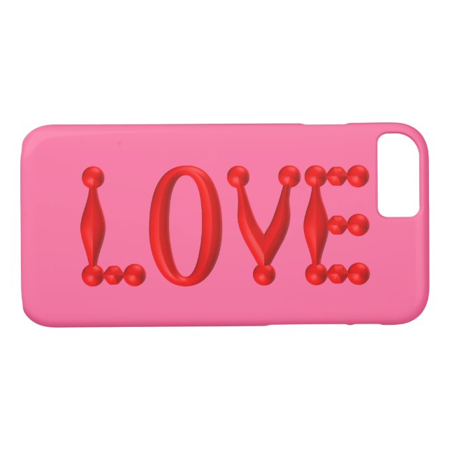 Coques Case-Mate iPhone Puffy Red LOVE (Dos (Horizontal))