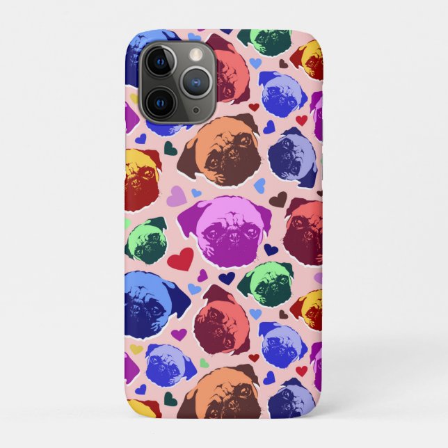 Coques Case-Mate iPhone Pug Puppy Dog PopArt Retro Style (Dos)