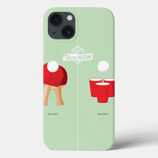 Coques Case-Mate iPhone Puis et maintenant : Ping-pong (Verso)