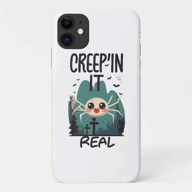 Coques Case-Mate iPhone Pun d'araignée de Halloween Kawaii (Dos)