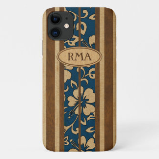Case-Mate iPhone Case Pupukea Vintage Hawaii Monogramme Faux Surf en boi