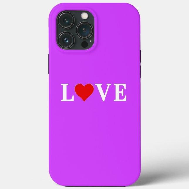 Coques Case-Mate iPhone Purple AMOUR et coeur (Verso)