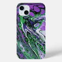 Purple and green abstract paint