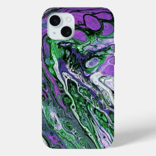 Coque Case-Mate iPhone Purple and green abstract paint