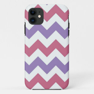 Coques Pour iPhone Purple blanc rose Chevron Zigzap Motif