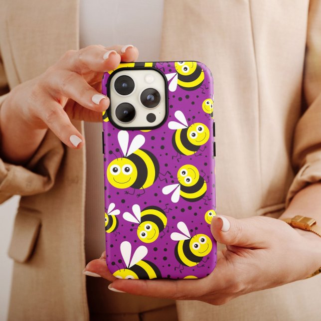 Coques Case-Mate iPhone Purple Bumblebees iPhone  | iPhone 14 Case-Mate (Créateur téléchargé)