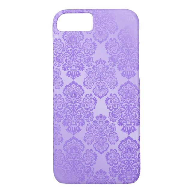 Coques Case-Mate iPhone Purple Elegant Damask (Dos)