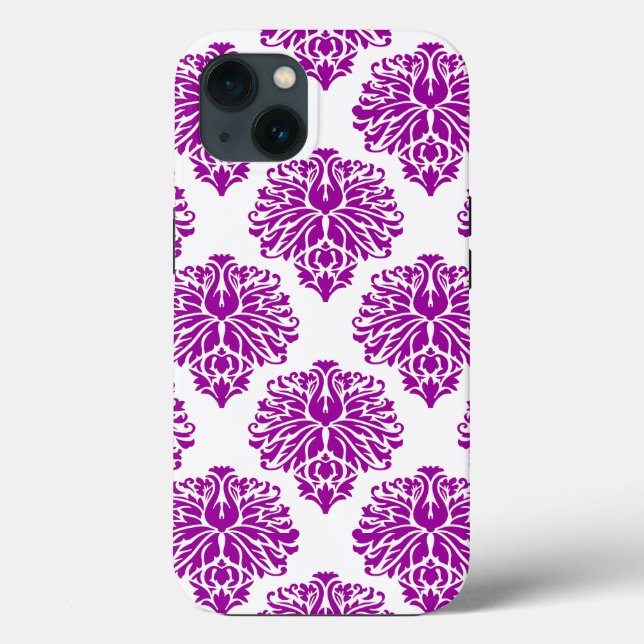 Coques Case-Mate iPhone Purple Elegant Damask (Verso)