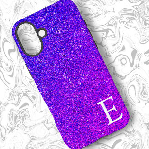 Coque Pour iPhone 16 Plus Purple Girly Parties scintillant imprimée stylish
