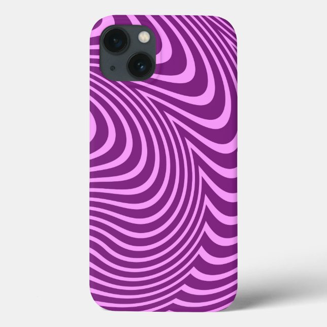 Coques Case-Mate iPhone Purple Gris Funky Éloigné Du Téléphone (Verso)