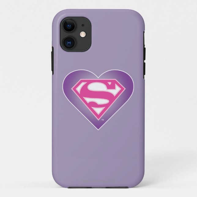 Coques Case-Mate iPhone Purple Heart S-Shield (Dos)