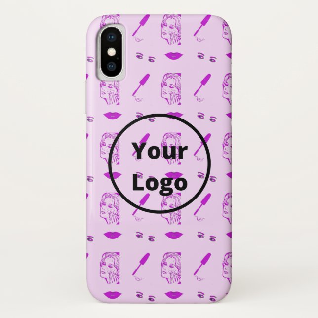 Coques Case-Mate iPhone Purple makeup artist business pattern (Dos)
