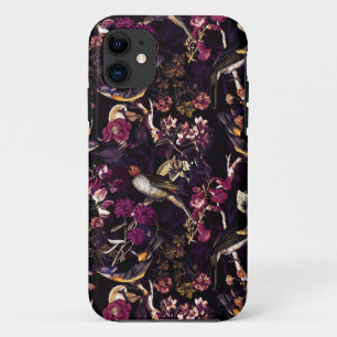 Case-Mate iPhone Case Purple Moody Floral Antique Birds Motif