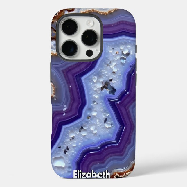 Coques Case-Mate iPhone Purple ondulant et Abstrait bleu (Verso)