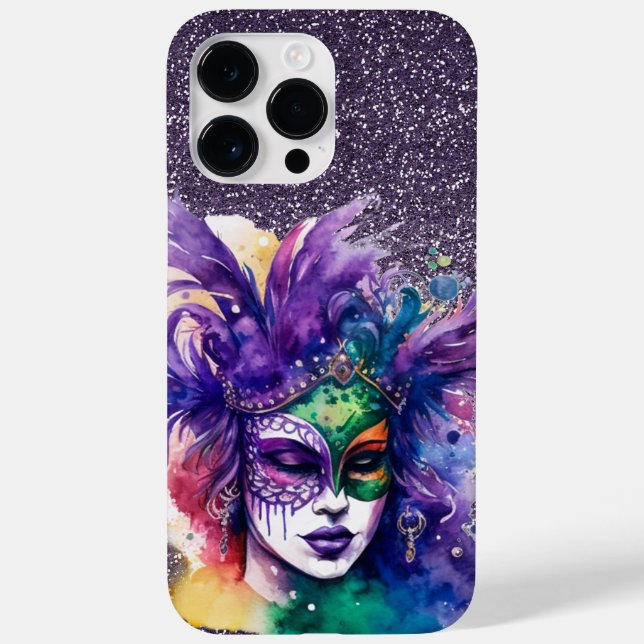COQUES Case-Mate iPhone PURPLE OR VERT MARDI GRAS FEMME (Verso)