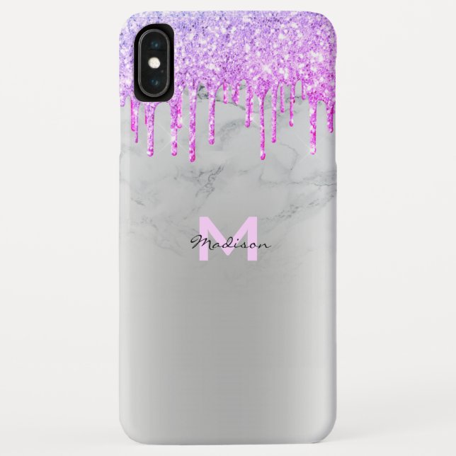 Coques Case-Mate iPhone Purple Parties scintillant Drivers Éclats Nom du m (Dos)