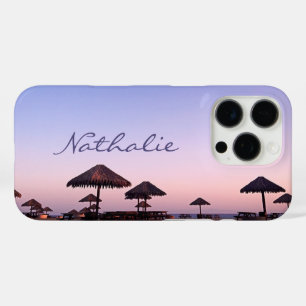 Coques iPhone 16 Pro Purple Pink California Beach Sunset Ajouter Votre