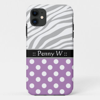 Etui iPhone Case-Mate Purple Polka Dot Faded Zebra Imprimer iPhone 5 Coq