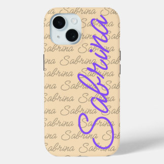 Coque Case-Mate iPhone Purple Sabrina Signature Nom Motif