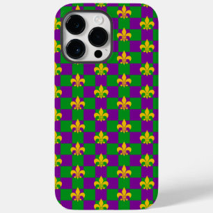 COQUE Case-Mate iPhone PURPLE VERT JAUNE MARDI GRAS MOTIF