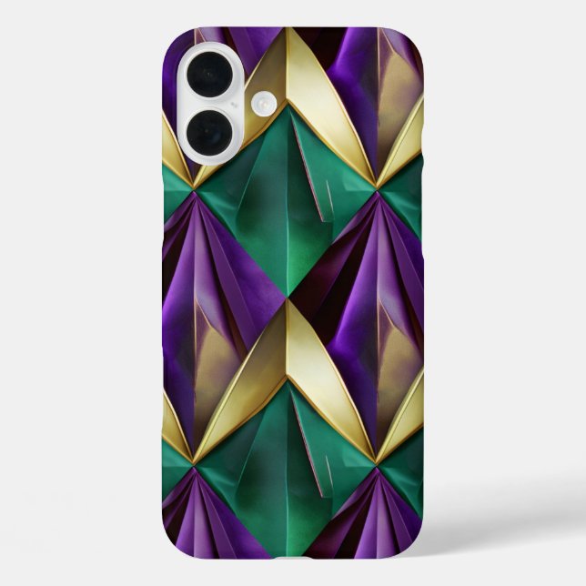 COQUES Case-Mate iPhone PURPLE VERT OR MARDI GRAS COULEURS (Verso)
