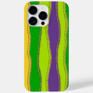 COQUE Case-Mate iPhone PURPLE VERT OR MARDI GRAS STRIPES