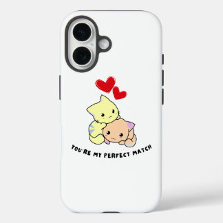 Coque Pour iPhone 16 Purr-fect Valentine