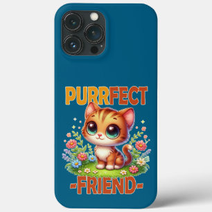 Case-Mate iPhone Case Purrfect Friend pun Cute orange chat chaton dessin