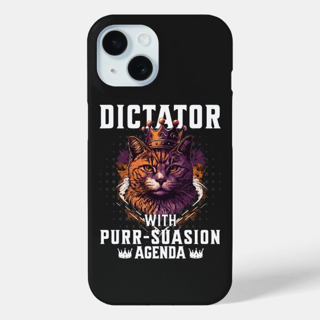 Coques Case-Mate iPhone Pursuasion Agenda Funny Bossy Cat (Verso)