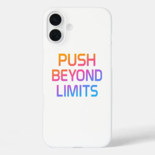 Coque Pour iPhone 16 Plus Push Beyond Limits Gradient Motivational iPhone 16
